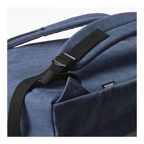 Prague Backpack 25L rCotton. Hook closure. Fits 17" laptop Blue | No Branding | not available | not available | not available