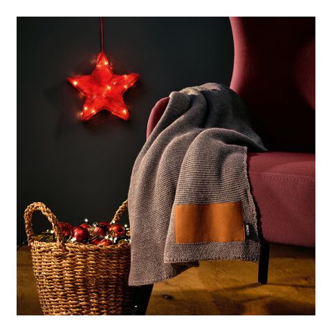 Mondrian Blanket rPET and Wool blend. Customisable Patch Dark grey | No Branding | not available | not available | not available