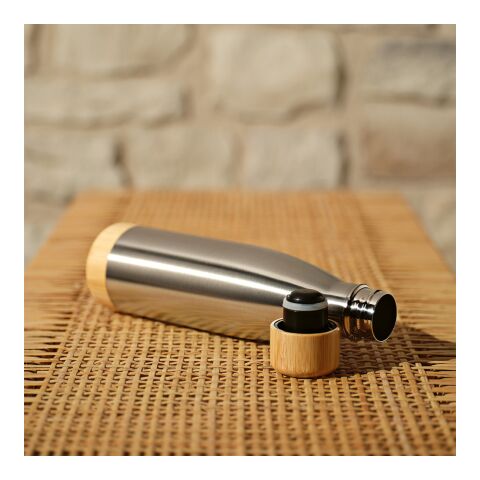 Congo Bottle rSS and Bamboo 780ml. Double wall and Leakproof Silver | No Branding | not available | not available | not available