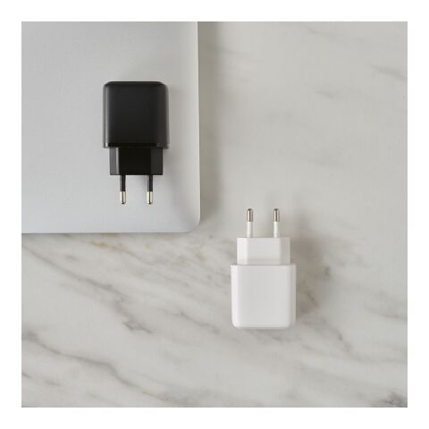 Franklin Wall Charger rABS 20W. USB-C and USB-A Fast charging Solid black | No Branding | not available | not available | not available