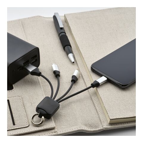 Sagan 4-in1 Cable rTPR. Backlit logo and hanging loop Solid black | No Branding | not available | not available | not available