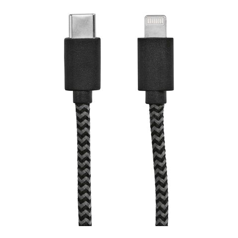 Ramanujan Cable rPET. 1m USB-C to Lightning. Fast Charge Solid black | No Branding | not available | not available | not available