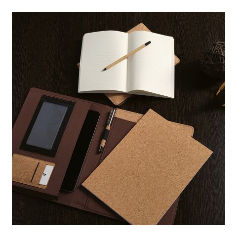 Kafka A5 Folder Cork. 64 FSC sheet notepad and elastic closure Natural | No Branding | not available | not available | not available