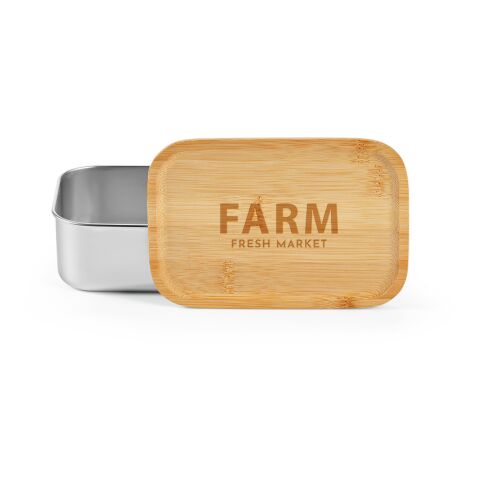 Warhol Lunchbox rSS 740ml with Bamboo lid and cutlery Silver | No Branding | not available | not available | not available