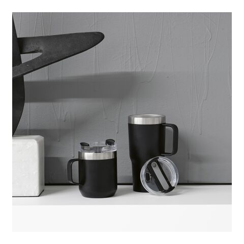 Shinano Mug rSS 440ml. Double wall and Rotating Lid Black | No Branding | not available | not available | not available