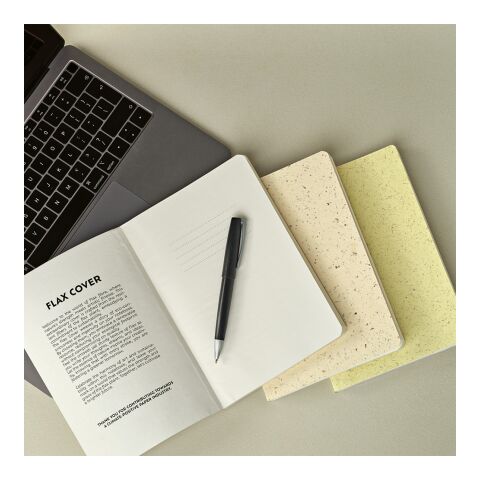 Lewis A5 Notebook Corn Husk cover. 80gsm recycled 196 pages Pastel yellow | No Branding | not available | not available | not available
