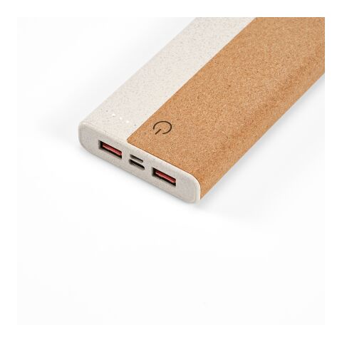 Archimedes Powerbank aus Kork und Weizenstroh mit 10000 mAh. 15 W Natural | No Branding | not available | not available | not available