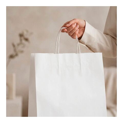 Etna L White FSC® Kraft Bag. 100gsm.Made in Portugal White | No Branding | not available | not available | not available
