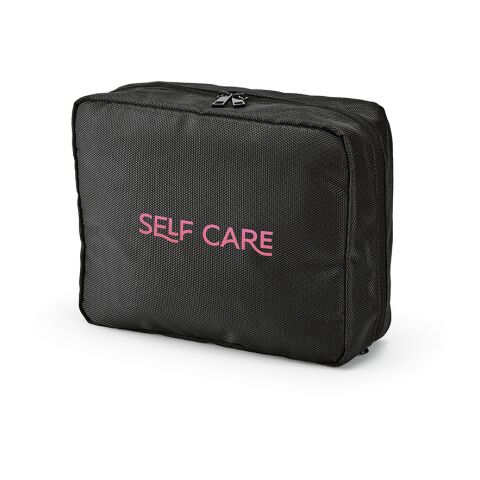 Venice Toiletry Bag 4.5L rPET and PU coating. Hanging hook Solid black | No Branding | not available | not available | not available