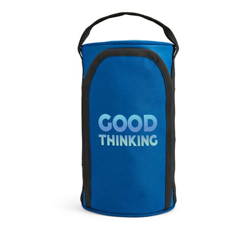 Riga Toiletry Bag 5.7L rPET. Barrel shaped with carry handle Blue