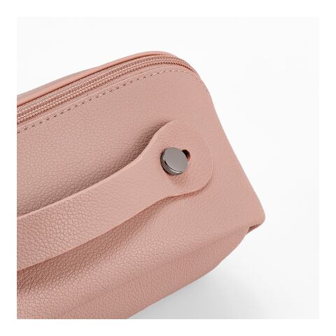 Macao Toiletry Bag 3.5L rLeather with zipper and handle Pink | No Branding | not available | not available | not available