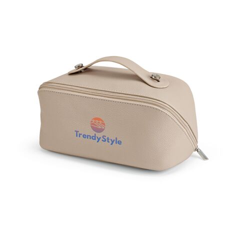 Macao Toiletry Bag 3.5L rLeather with zipper and handle Beige | No Branding | not available | not available | not available