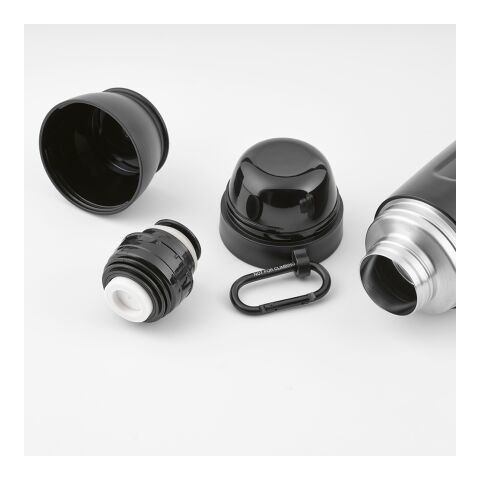 Loire Thermos rSS 810ml. 2 Cups and Carabiner  Black | No Branding | not available | not available | not available