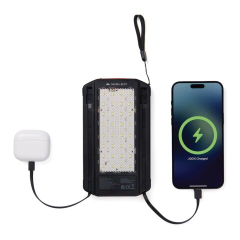 Nordic Drift Titan 10.000mAh solar powerbank with 3 panels black | No Branding | not available | not available