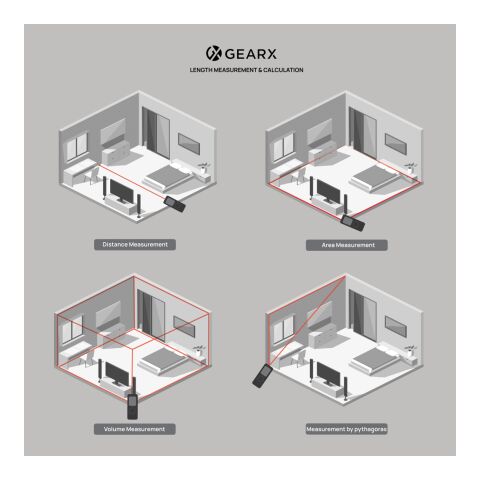 Gear X RCS recycled aluminum 30 metre laser measure black | No Branding | not available | not available