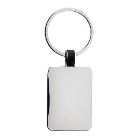 RCS recycled zinc alloy rectangle keyring silver | No Branding | not available | not available