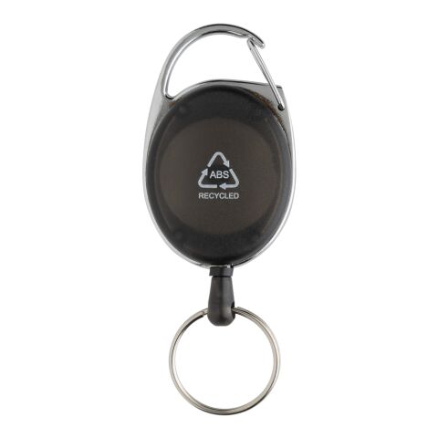 RCS recycled ABS roller clip keychain black | No Branding | not available | not available