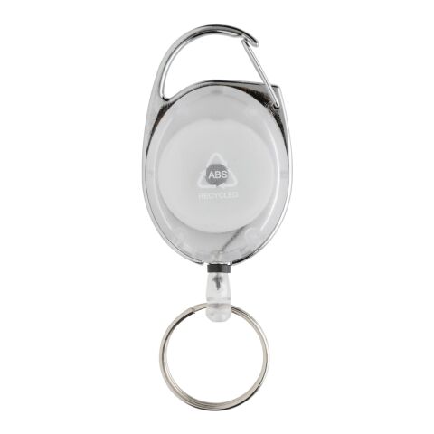 RCS recycled ABS roller clip keychain white | No Branding | not available | not available