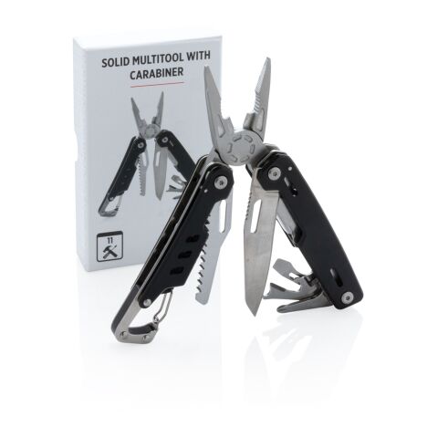 Solid multitool with carabiner black | No Branding | not available | not available