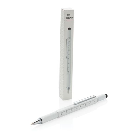 5-in-1 aluminium toolpen white