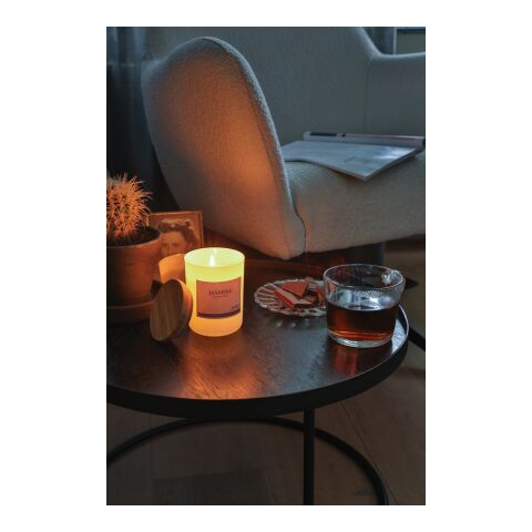 Ukiyo deluxe scented candle with bamboo lid White | No Branding | not available | not available