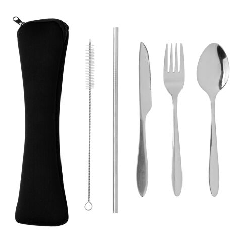 4 Pieces stainless steel re-usable cutlery set silver | No Branding | not available | not available