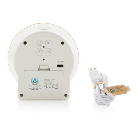 Utah RCS rplastic and FSC® bamboo LCD desk clock brown | No Branding | not available | not available