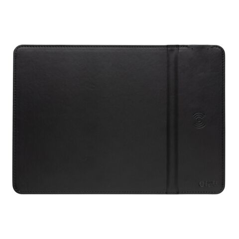 Swiss Peak RCS recycled PU 10W wireless charging mousepad black | No Branding | not available | not available