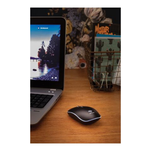 Light up logo wireless mouse black | No Branding | not available | not available