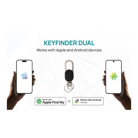 Keyfinder Dual keychain with worldwide locating black-grey | No Branding | not available | not available
