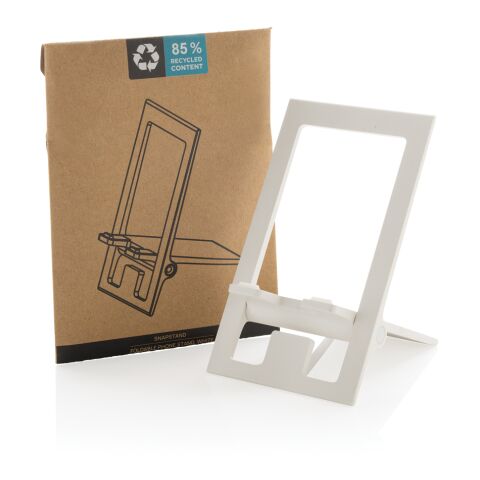 SnapStand RCS recycled plastic foldable phone stand white | No Branding | not available | not available