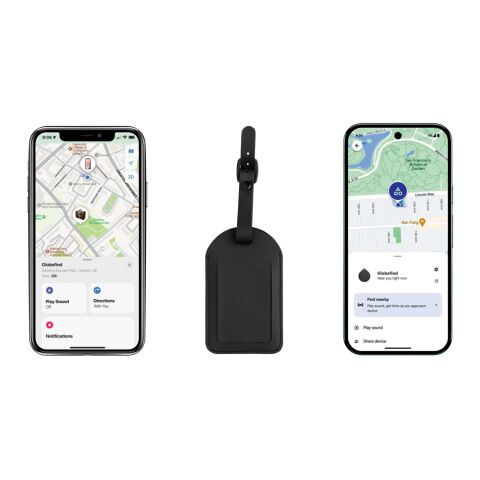 Globefind Dual RCS luggage tag with worldwide locating black | No Branding | not available | not available