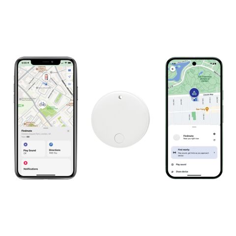 Findmate Dual RCS recycled plastic item finder IPX 5 white | No Branding | not available | not available