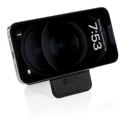 Magstand RCS recycled PU magnetic phone wallet with stand black | No Branding | not available | not available