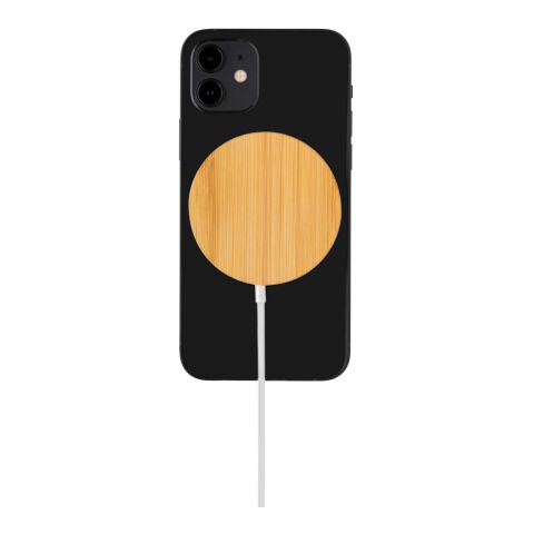 10W bamboo magnetic wireless charger brown | No Branding | not available | not available