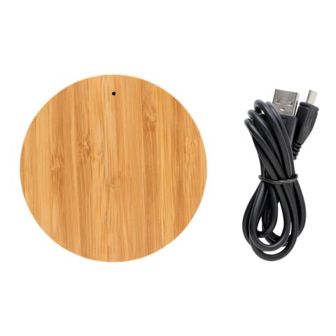 Bamboo X 5W wireless charger brown | No Branding | not available | not available