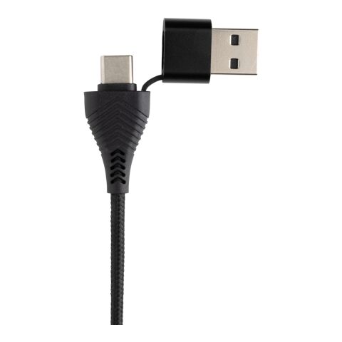 Link RCS recycled plastic and bamboo dual Input USB hub black | No Branding | not available | not available