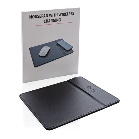 Mousepad with 5W wireless charging black | No Branding | not available | not available