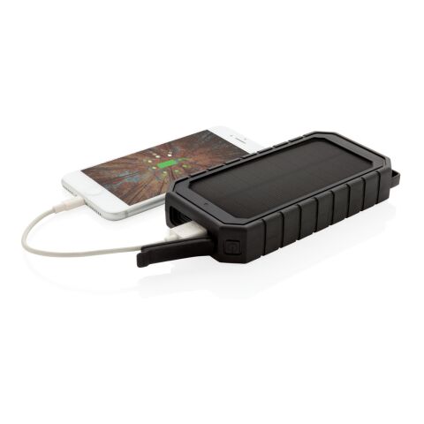 RCS recycled plastic Solar powerbank with 10W Wireless black | No Branding | not available | not available