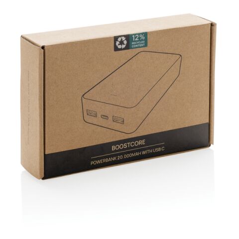 Boostcore RCS recycled plastic powerbank 20.000mAh USB C black | No Branding | not available | not available