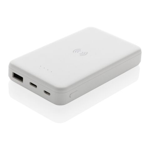 RCS recycled plastic 5.000 mAh 5W wireless powerbank White | No Branding | not available | not available