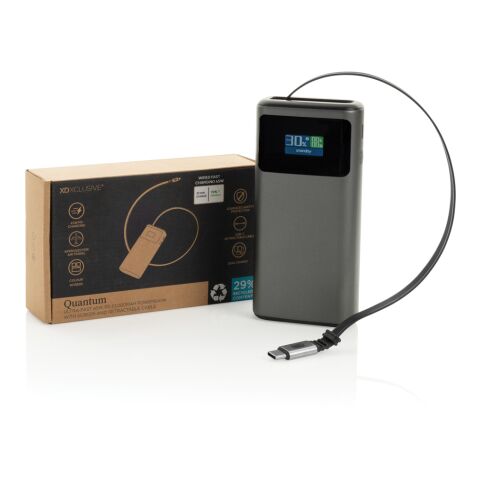 Quantum RCS ultra-fast PD45W 10.000mAh powerbank with screen grey-black | No Branding | not available | not available