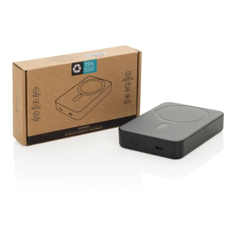 Amporia RCS recycled plastic 10.000mAh magnetic powerbank black | No Branding | not available | not available