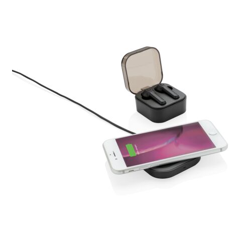TWS earbuds in wireless charging case black | No Branding | not available | not available