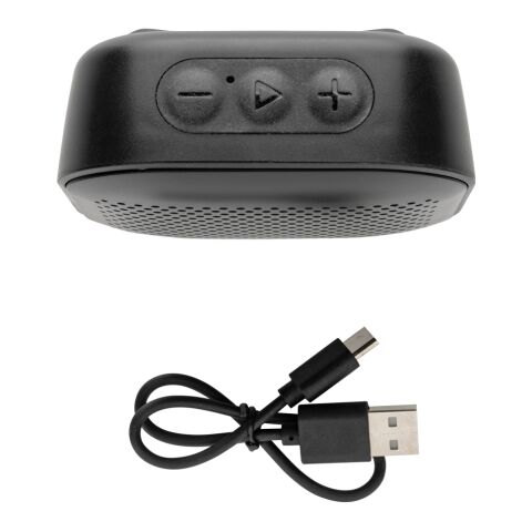 RCS recycled plastic Soundbox 3W speaker black | No Branding | not available | not available