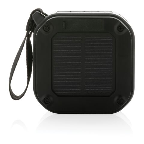 3W RCS recycled plastic wireless sunwave solar speaker black | No Branding | not available | not available