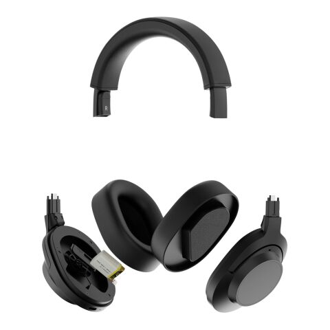 Irvine RCS recycled and repairable ANC wireless headphone black | No Branding | not available | not available