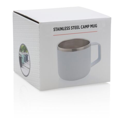 Stainless steel camp mug White | No Branding | not available | not available
