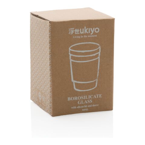 Ukiyo borosilicate glass with silicone lid and sleeve brown | No Branding | not available | not available