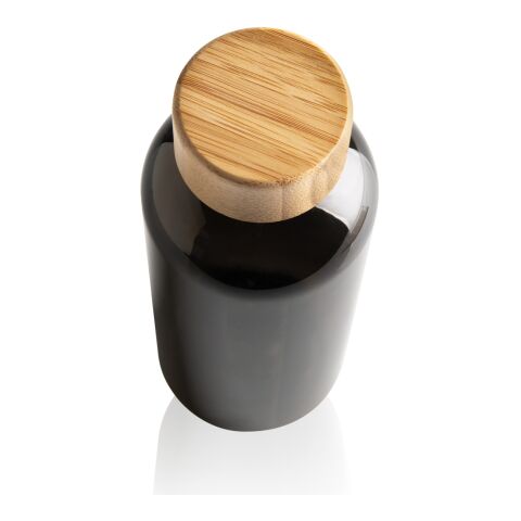 GRS RPET bottle with FSC bamboo lid black | No Branding | not available | not available